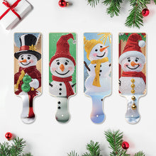 Load image into Gallery viewer, 4Pcs Christmas Snowman Diamond Painting Serving Tray for Countertop Decor