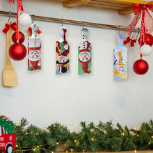 Load image into Gallery viewer, 4Pcs Christmas Snowman Diamond Painting Serving Tray for Countertop Decor