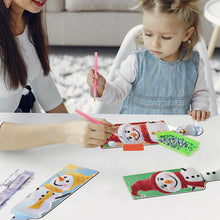 Load image into Gallery viewer, 4Pcs Christmas Snowman Diamond Painting Serving Tray for Countertop Decor