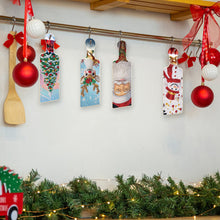 Load image into Gallery viewer, 4Pcs Christmas Elements Diamond Painting Serving Tray for Countertop Decor