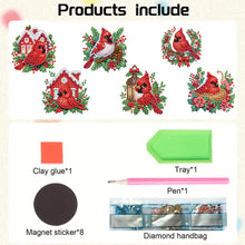 Load image into Gallery viewer, 6Pcs Acrylic Cake Diamond Art Fridge Magnet Diamond Painting Refrigerator Magnet