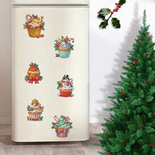 Load image into Gallery viewer, 6Pcs Acrylic Cake Diamond Art Fridge Magnet Diamond Painting Refrigerator Magnet