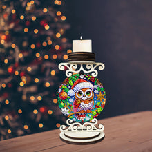 Load image into Gallery viewer, Wooden Special Shaped Christmas Diamond Painting Candle Holder for Home Decor