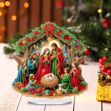 Load image into Gallery viewer, Acrylic Special Shape Christmas Faith Desktop Diamond Art Kits for Home Decor