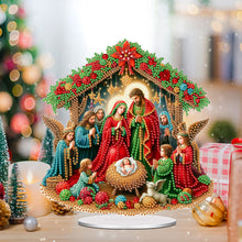 Load image into Gallery viewer, Acrylic Special Shape Christmas Faith Desktop Diamond Art Kits for Home Decor