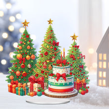 Load image into Gallery viewer, Acrylic Special Shape Christmas Tree And Cake Desktop Diamond Art Kits
