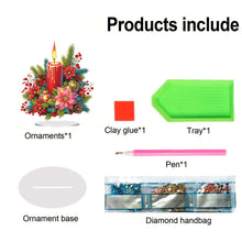 Load image into Gallery viewer, Acrylic Special Shape Christmas Candle Desktop Diamond Art Kits for Home Decor