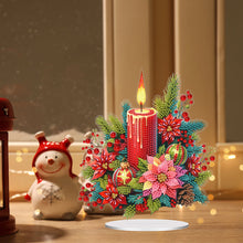 Load image into Gallery viewer, Acrylic Special Shape Christmas Candle Desktop Diamond Art Kits for Home Decor