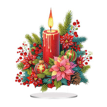 Load image into Gallery viewer, Acrylic Special Shape Christmas Candle Desktop Diamond Art Kits for Home Decor