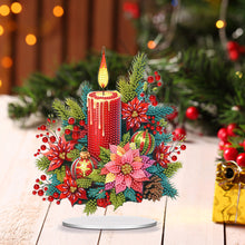 Load image into Gallery viewer, Acrylic Special Shape Christmas Candle Desktop Diamond Art Kits for Home Decor