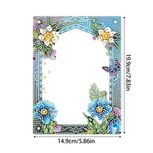Load image into Gallery viewer, Floral Special Shape Diamond Painting Photo Frame Home Decor Gift (Flower Blue)