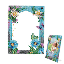 Load image into Gallery viewer, Floral Special Shape Diamond Painting Photo Frame Home Decor Gift (Flower Blue)