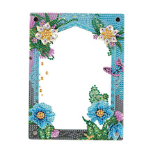 Load image into Gallery viewer, Floral Special Shape Diamond Painting Photo Frame Home Decor Gift (Flower Blue)