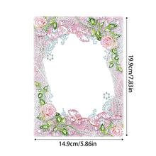 Load image into Gallery viewer, Floral Special Shape Diamond Painting Photo Frame Home Decor Gift (Flower Pink)