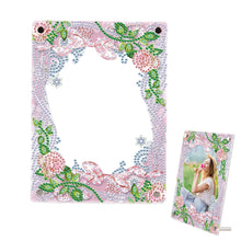 Load image into Gallery viewer, Floral Special Shape Diamond Painting Photo Frame Home Decor Gift (Flower Pink)