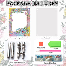 Load image into Gallery viewer, Floral Special Shape Diamond Painting Photo Frame Home Decor Gift(Flower Yellow)