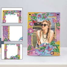 Load image into Gallery viewer, Floral Special Shape Diamond Painting Photo Frame Home Decor Gift(Flower Yellow)
