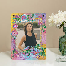 Load image into Gallery viewer, Floral Special Shape Diamond Painting Photo Frame Home Decor Gift(Flower Yellow)