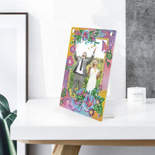 Load image into Gallery viewer, Floral Special Shape Diamond Painting Photo Frame Home Decor Gift(Flower Yellow)