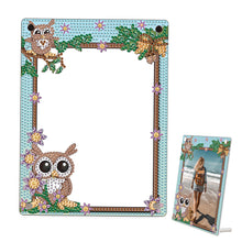 Load image into Gallery viewer, Floral Special Shape Diamond Painting Photo Frame Kits Home Decor Gift (Owl)