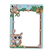 Load image into Gallery viewer, Floral Special Shape Diamond Painting Photo Frame Kits Home Decor Gift (Owl)