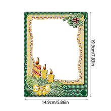 Load image into Gallery viewer, Floral Special Shape Diamond Painting Photo Frame Home Decor (Christmas Green)