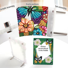 Load image into Gallery viewer, Floral Special Shape Diamond Painting Photo Frame Home Decor Gift (Butterfly)