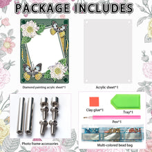 Load image into Gallery viewer, Floral Special Shape Diamond Painting Photo Frame Home Decor Gift (Butterfly)