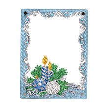 Load image into Gallery viewer, Floral Special Shape Diamond Painting Photo Frame Home Decor (Christmas Blue)