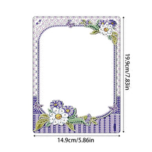 Load image into Gallery viewer, Floral Special Shape Diamond Painting Photo Frame Home Decor (Flower Purple)