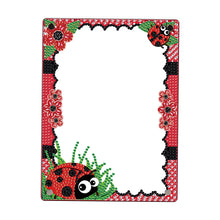 Load image into Gallery viewer, Floral Special Shape Diamond Painting Photo Frame Home Decor Gift (Ladybug)