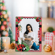 Load image into Gallery viewer, Floral Special Shape Diamond Painting Photo Frame Home Decor Gift (Ladybug)