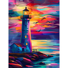 Load image into Gallery viewer, Diamond Painting - Full Round - Sunset lighthouse (30*40CM)