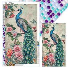 Load image into Gallery viewer, Diamond Painting - Full Round - Peacock on flower branch (40*70CM)