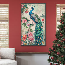 Load image into Gallery viewer, Diamond Painting - Full Round - Peacock on flower branch (40*70CM)