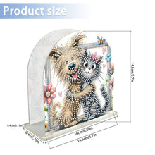 Load image into Gallery viewer, Animal Acrylic DIY 5D Diamond Art Painting Napkin Holder Set Home Decor(Cat Dog)
