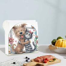 Load image into Gallery viewer, Animal Acrylic DIY 5D Diamond Art Painting Napkin Holder Set Home Decor(Cat Dog)