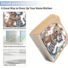 Load image into Gallery viewer, Animal Acrylic DIY 5D Diamond Art Painting Napkin Holder Set Home Decor(Cat Dog)