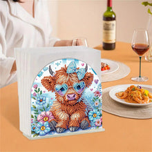 Load image into Gallery viewer, Animal Acrylic DIY 5D Diamond Art Painting Napkin Holder Set Home Decor (Yak)