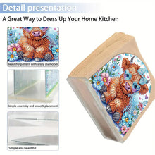 Load image into Gallery viewer, Animal Acrylic DIY 5D Diamond Art Painting Napkin Holder Set Home Decor (Yak)