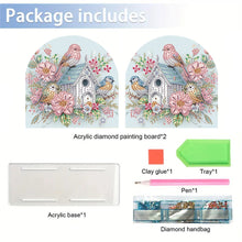 Load image into Gallery viewer, Animal Acrylic DIY 5D Diamond Art Painting Napkin Holder Set Home Decor (Birds)