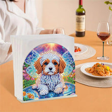 Load image into Gallery viewer, Animal Acrylic DIY 5D Diamond Art Painting Napkin Holder Set Home Decor (Dog)