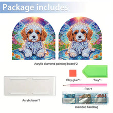Load image into Gallery viewer, Animal Acrylic DIY 5D Diamond Art Painting Napkin Holder Set Home Decor (Dog)