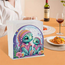 Load image into Gallery viewer, Animal Acrylic DIY 5D Diamond Art Painting Napkin Holder Set Home Decor (Turtle)
