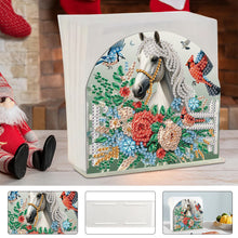 Load image into Gallery viewer, Animal Acrylic DIY 5D Diamond Art Painting Napkin Holder Set Home Decor (Horse)