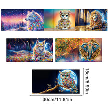 Load image into Gallery viewer, 6Pcs Diamond Painting Greeting Card Animals Diamond Handmade Card for Friends