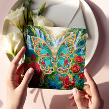 Load image into Gallery viewer, 6Pcs Diamond Painting Greeting Card Butterfly Diamond Handmade Card for Friends