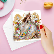 Load image into Gallery viewer, 6Pcs Diamond Painting Greeting Card Dress Girl Diamond Handmade Card for Friends