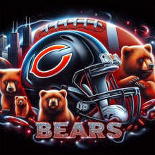 Load image into Gallery viewer, Diamond Painting - Full Round - Football Chicago Bears (40*40CM)