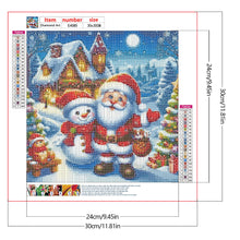Load image into Gallery viewer, Diamond Painting - Full Round - Santa Claus and snowman (30*30CM)